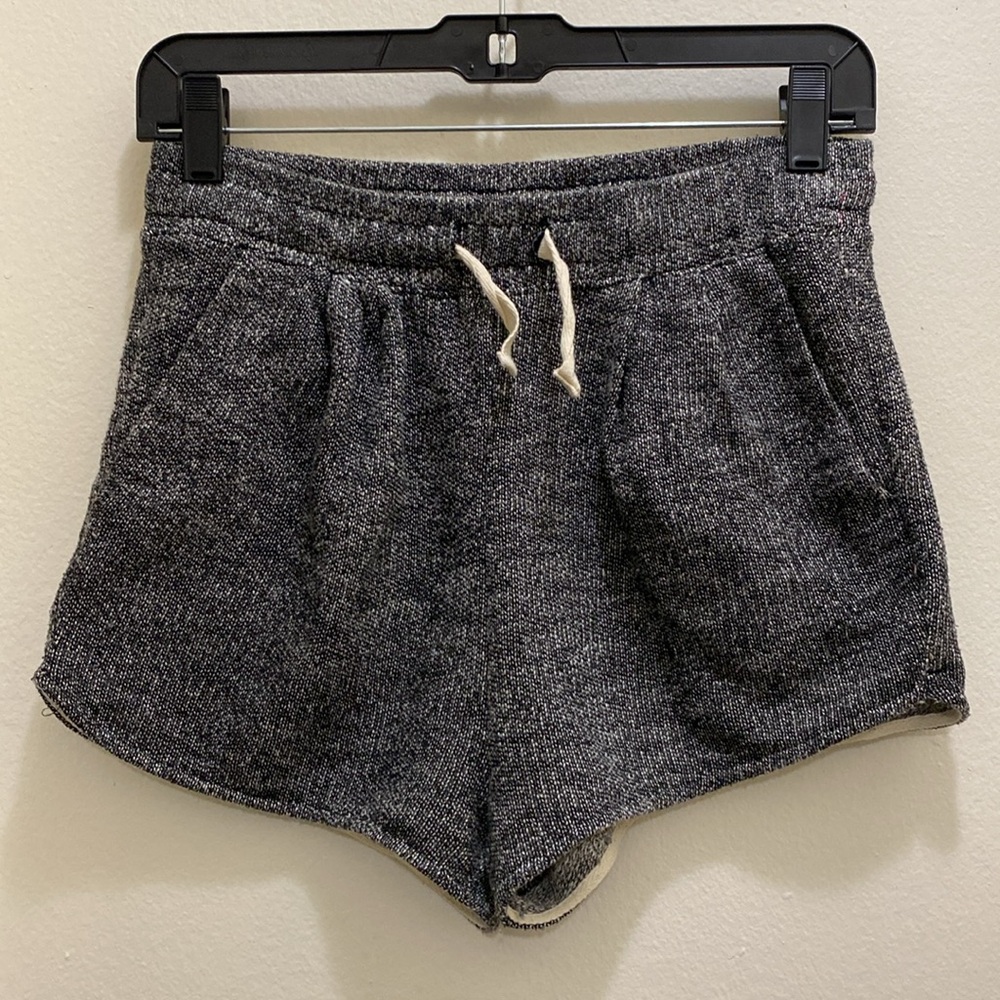 H&M Black Melange High Waisted Shorts with Pockets in Womens Size XS Extra Small